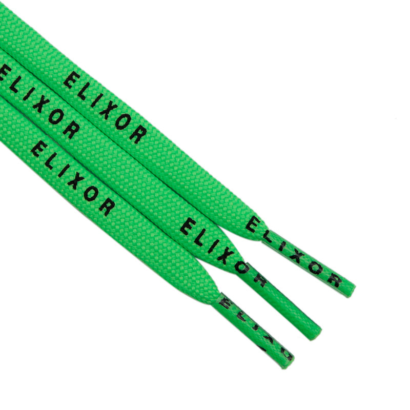 5 Colors Printing ELIXOR Letter Shoelaces 0.7cm Wide High Quality Polyester Casual Sports Laces Free Packaging Shoe Accessories