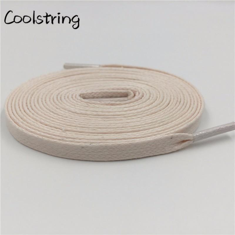 Waxed Cotton Flat Shoe Laces Leather Waterproof Mens Martin Boots Shoelace Casual Dress Coloured