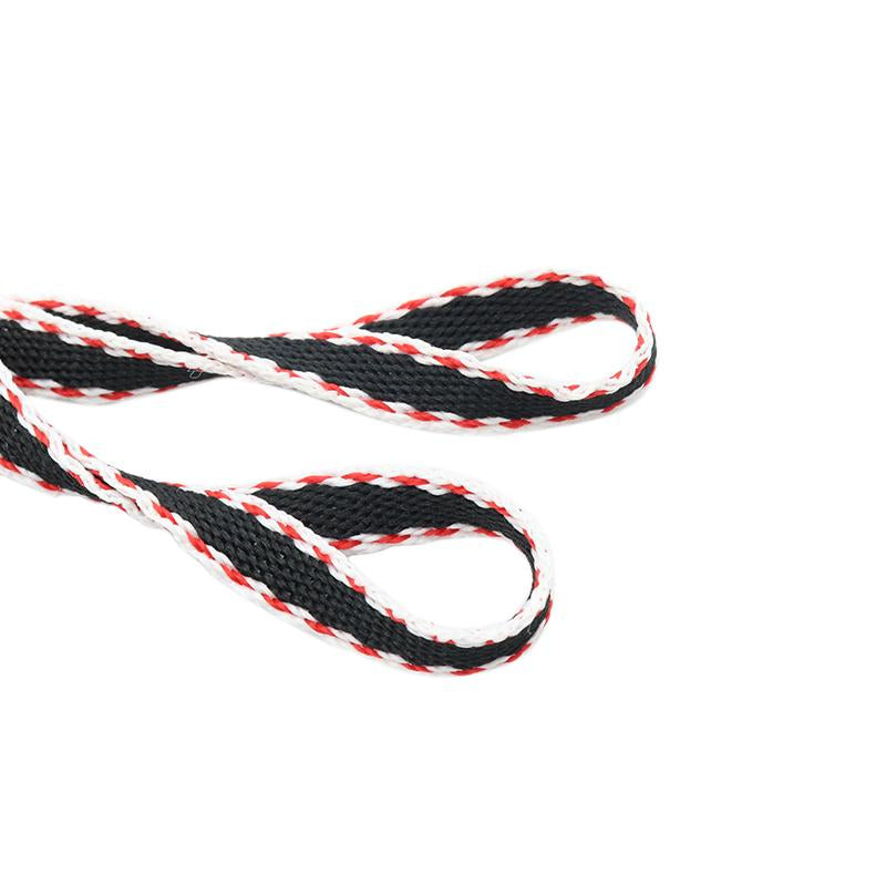 Weiou Simple Style CuteShoelaces 0.8 Cm Flat Black-white-red Tricolor Polyester Shoe Lace Canvas