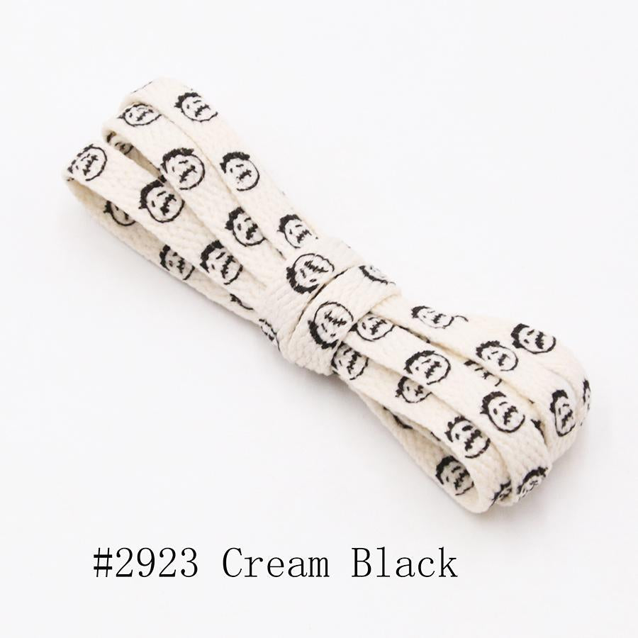 Weiou Lace Flat Polyester Shoelaces Carton Shoe Lace Print Little Old Man Walking Shoestring