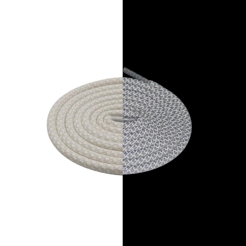 Shoe Accessories 4.7MM Black White Reflective Glowing shoestring 120CM Polyester Shoe Ropes Strong