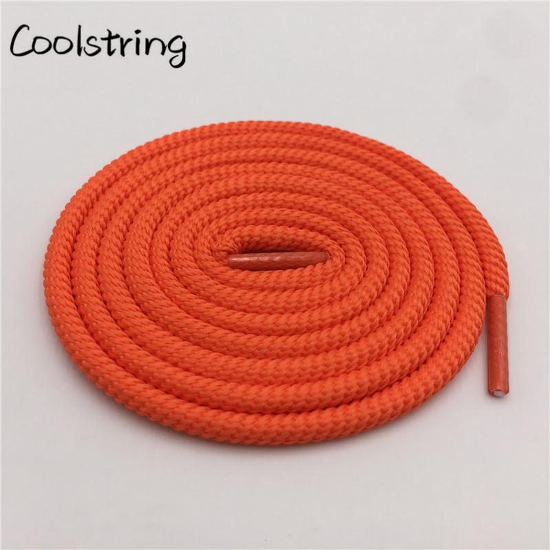Bright Color 5mm Spiral Round Polyester Shoelaces novelty Sports Bootlaces For Mountaineering