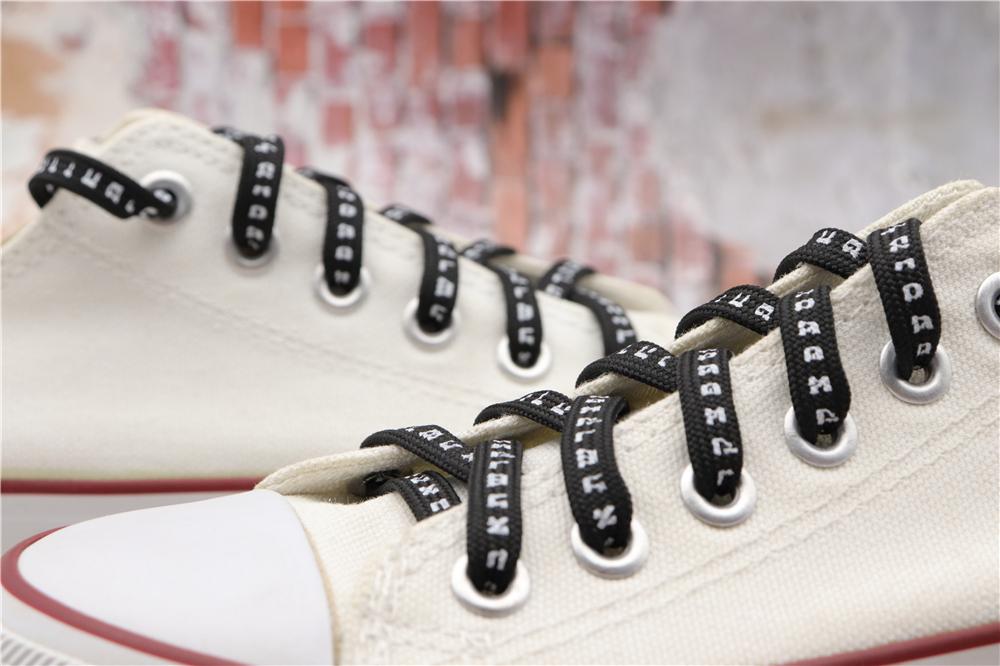 7MM Shoe Accessory Silk Screen Printing Belt Flat Canvas Strings Boots White Black 350 700 ShoeLaces