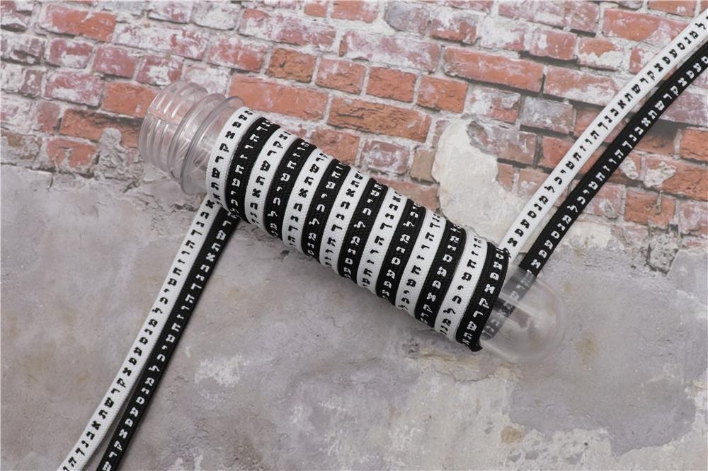 7MM Shoe Accessory Silk Screen Printing Belt Flat Canvas Strings Boots White Black 350 700 ShoeLaces
