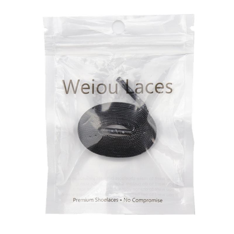 Weiou Exotic Vintage Shoelaces 0.8 Cm Flat Printed Black And White Peacock Pattern Shoe Laces For