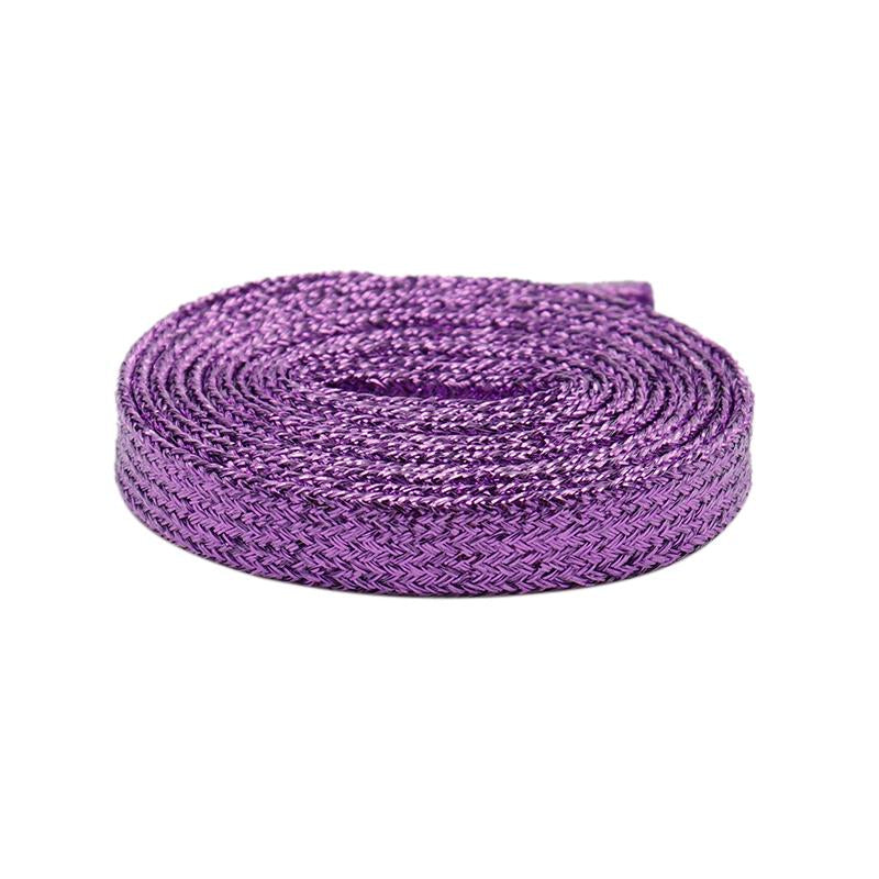 7MM Metallic Yarn Flat Laces Durable Material Making Pretty&Gorgeous Lady Boot Easy Lacets