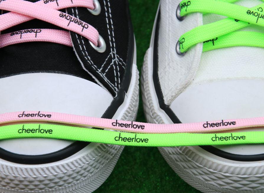 7mm Letter Printing Shoelaces Green Pink Yellow Red Colours for Kid Adult Unisex Canvas Shoe String