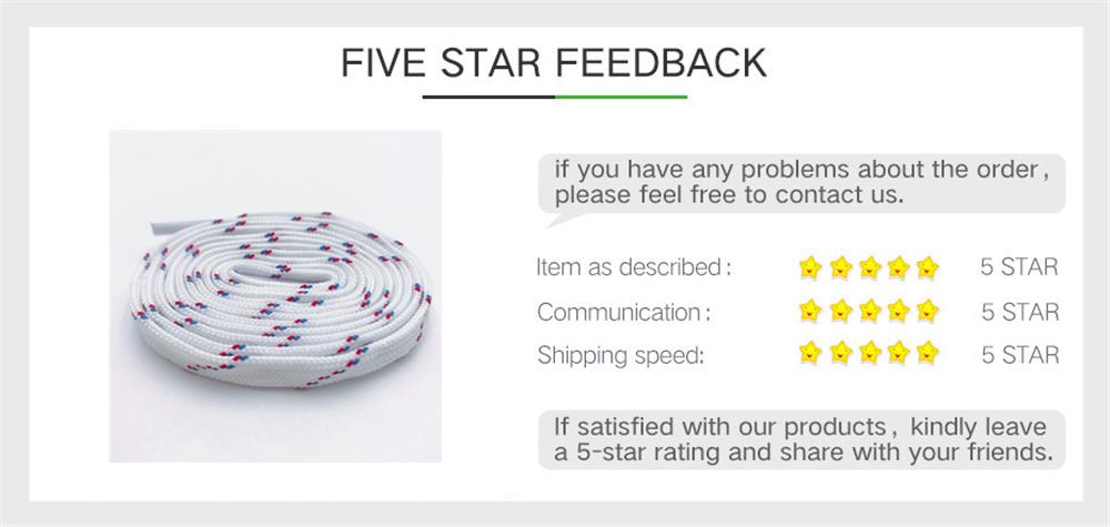 Best Shoe Accessories 7MM White Shoelaces With Red and Blue Spots Flat Easy Laces Fashion Youth