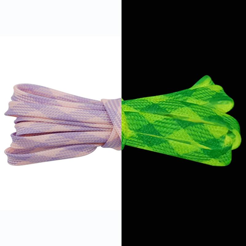 7MM Glow In The Dark Night Luminous Shoelaces Men Women Sneakers Canvas 2021 Boots Trendy Cords For