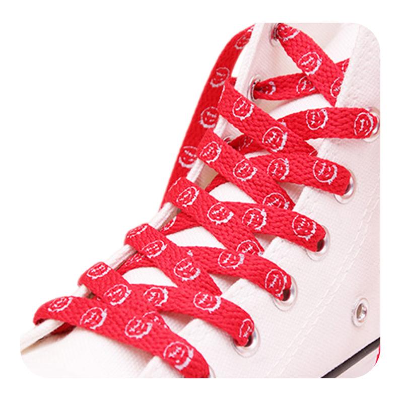 Weiou Lace Flat Polyester Shoelaces Carton Shoe Lace Print Little Old Man Walking Shoestring