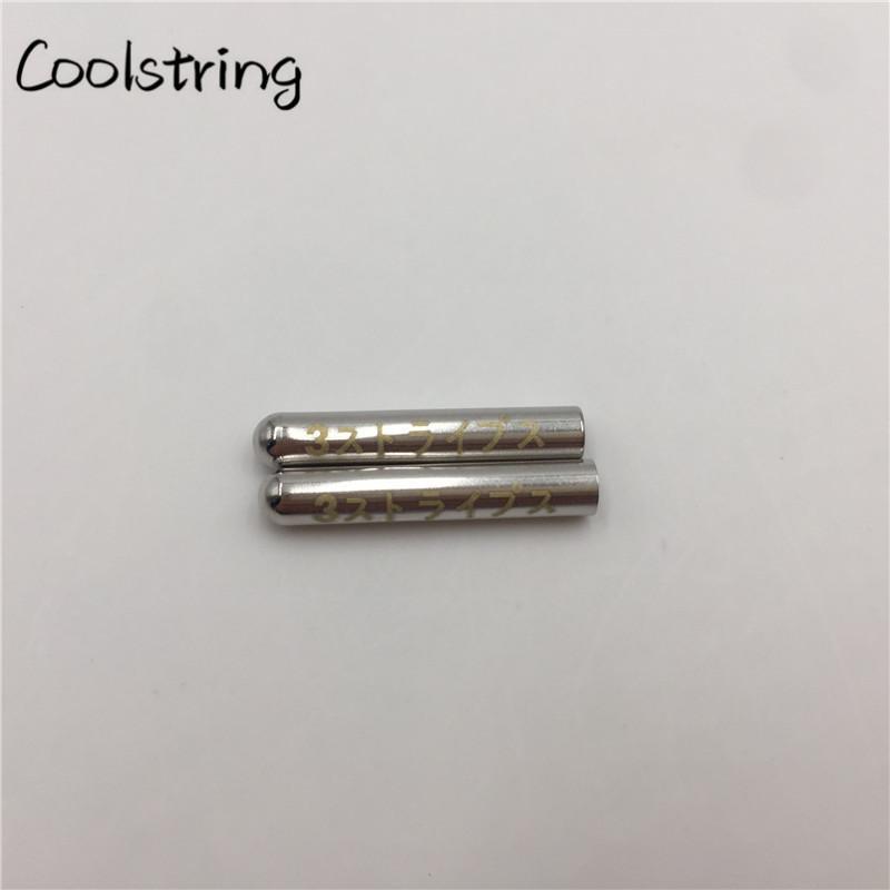 4pcs/Set Shiny Seamless Hoodies Laces Metal Aglets Lasering Japanese Letter Clothes DIY Shoestring