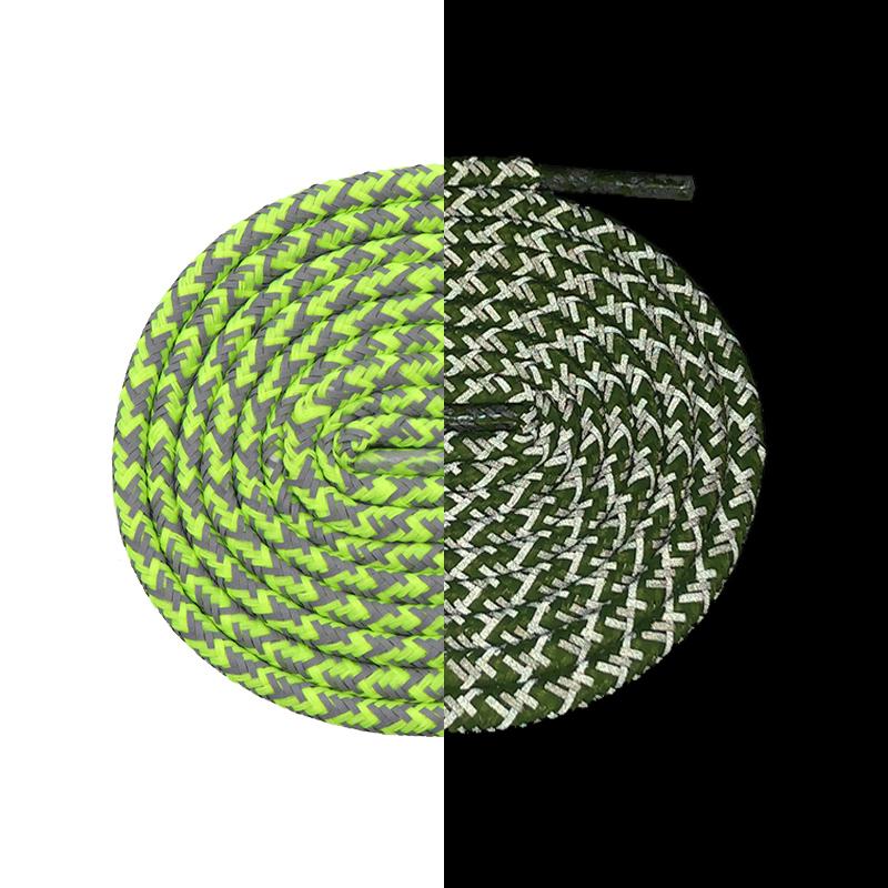 Weiou The New Listing Trendy Shoelaces Round E-Type Reflective Shoestrings Night Running Safety