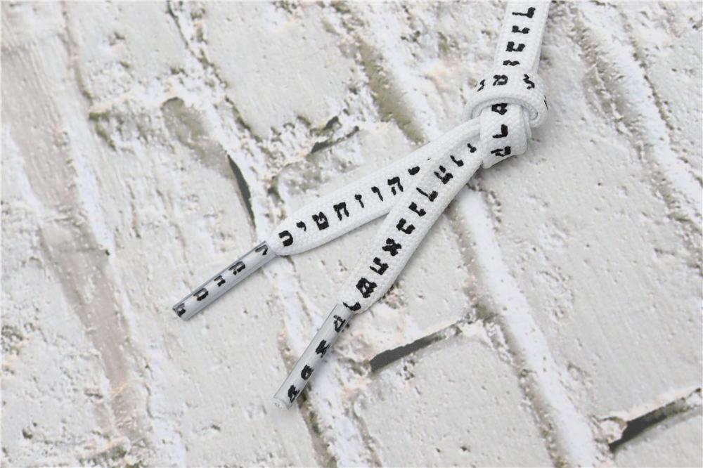7MM Shoe Accessory Silk Screen Printing Belt Flat Canvas Strings Boots White Black 350 700 ShoeLaces