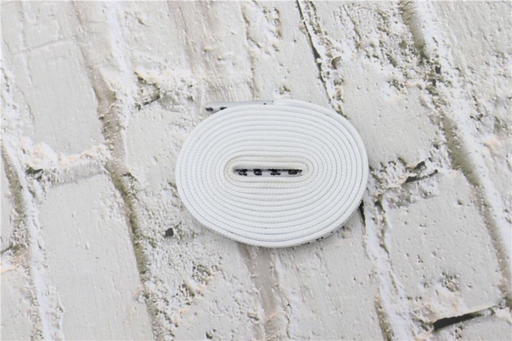 7MM Shoe Accessory Silk Screen Printing Belt Flat Canvas Strings Boots White Black 350 700 ShoeLaces