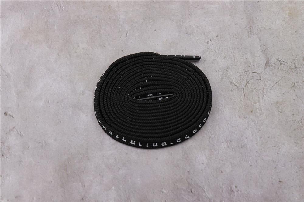7MM Shoe Accessory Silk Screen Printing Belt Flat Canvas Strings Boots White Black 350 700 ShoeLaces