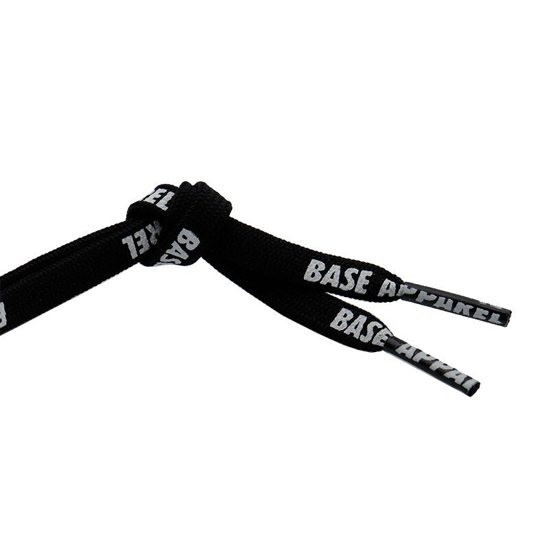 BASE APPAEL 7mm Black Shoelaces 60-180cm Vintage Flat Shoelaces Super Bootlaces Shimmering Shoe Laces for Queens Kids