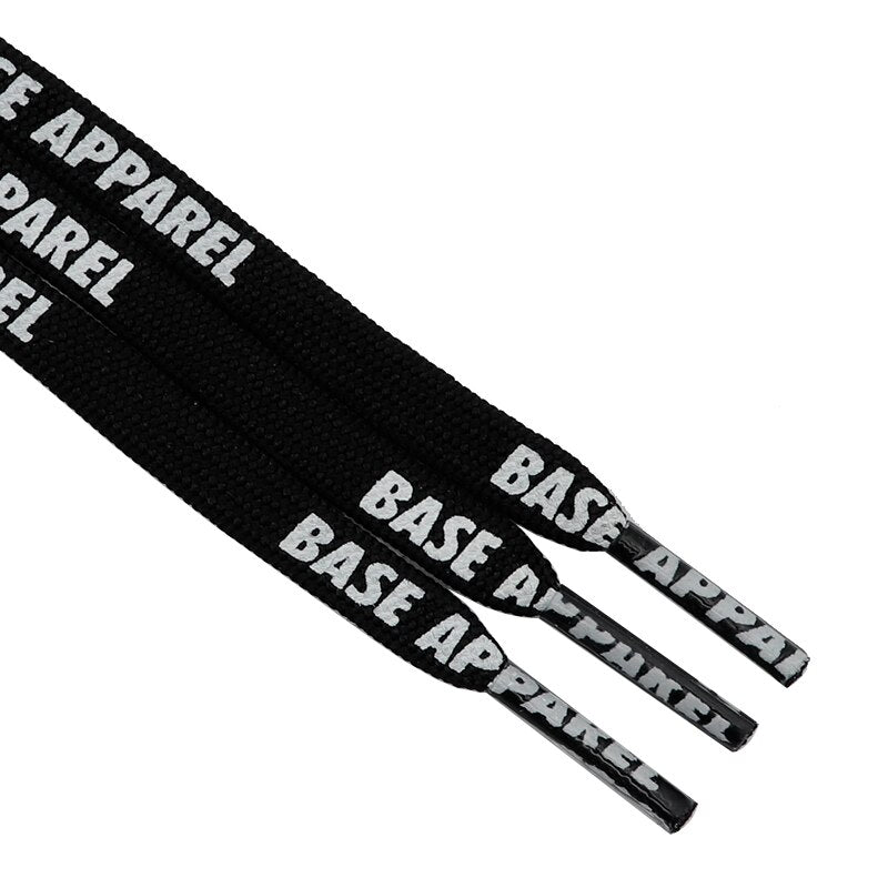 BASE APPAEL 7mm Black Shoelaces 60-180cm Vintage Flat Shoelaces Super Bootlaces Shimmering Shoe Laces for Queens Kids