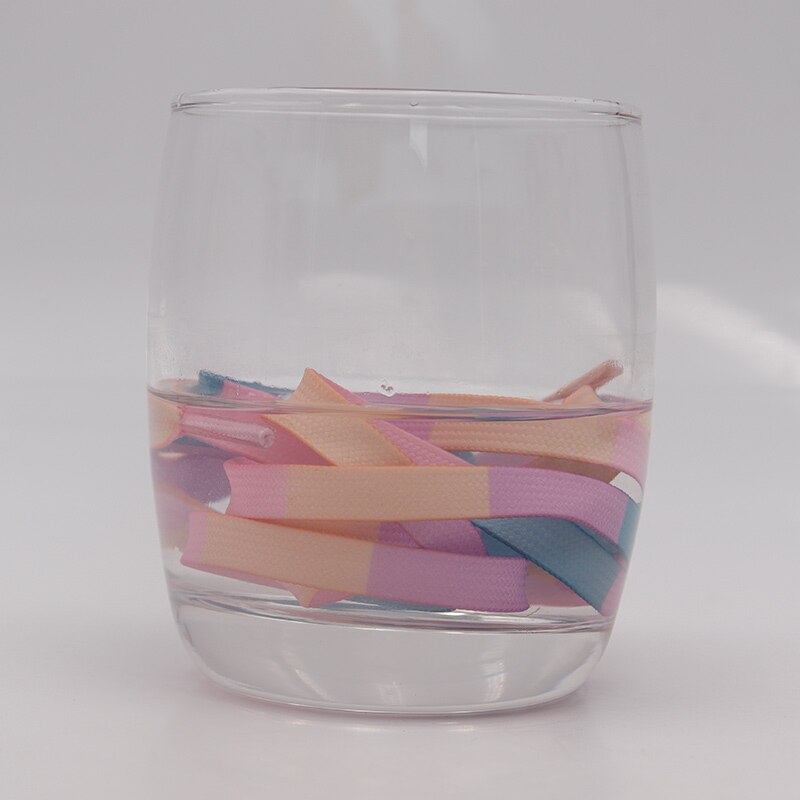 Contrast Color 1Pair Colorful Shoelaces Rainbow Connected Flat Shoe Laces for Canvas Casual Shoes Chromatic Colour Shoelace