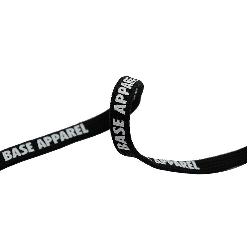 BASE APPAEL 7mm Black Shoelaces 60-180cm Vintage Flat Shoelaces Super Bootlaces Shimmering Shoe Laces for Queens Kids