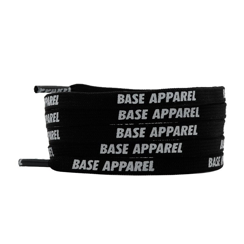 BASE APPAEL 7mm Black Shoelaces 60-180cm Vintage Flat Shoelaces Super Bootlaces Shimmering Shoe Laces for Queens Kids