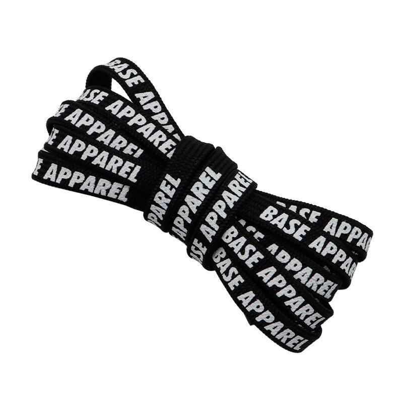 BASE APPAEL 7mm Black Shoelaces 60-180cm Vintage Flat Shoelaces Super Bootlaces Shimmering Shoe Laces for Queens Kids