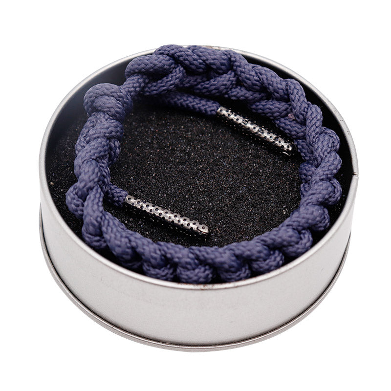 15 Colors Stylish Polyester Bracelet with Glossy Metal Ends for Adjustable Wide Tight Men & Women Personality Couple Accessories 1005005477129521