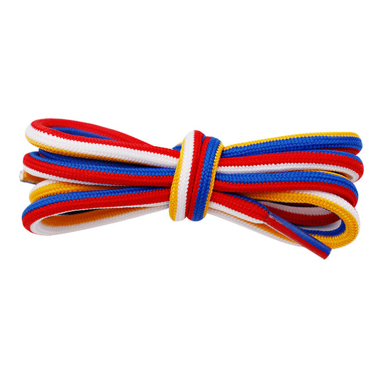 Coolstring Polyester Bootlaces Versatile Clothing 6mm Round Rope Laces Four-colored White Pink Green Cord for Clothes Sweater