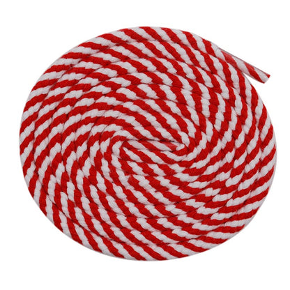 5mm Round Athletic Shoelaces Shoe Laces Sport Bootlace Shoestring Two-color Eight Strand Hollow Rope Spiral Pattern Interval Hat Pants Waist