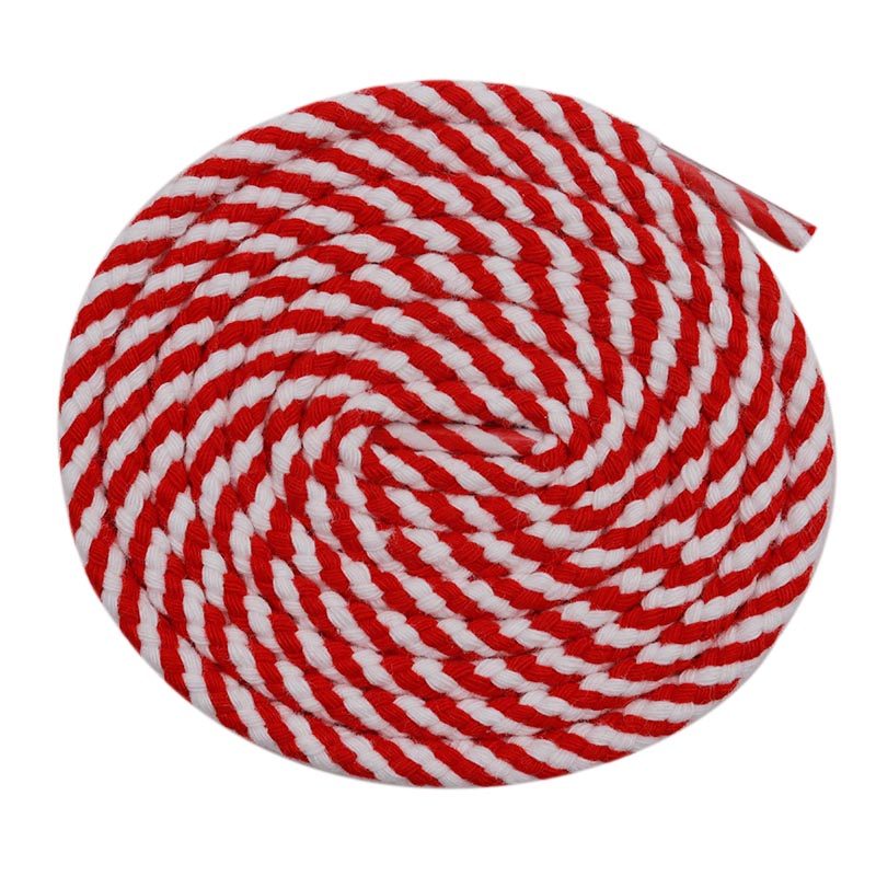 5mm Round Athletic Shoelaces Shoe Laces Sport Bootlace Shoestring Two-color Eight Strand Hollow Rope Spiral Pattern Interval Hat Pants Waist