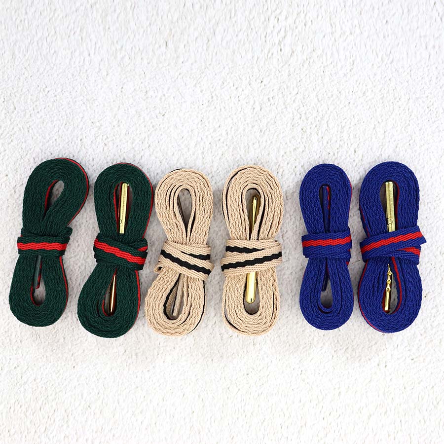 Coolstring 8mm Green Red Ribbon Shoelaces Polyester Flat Laces Single Layer Shoestrings Plastic Tips Metal Aglets for GUCCI Screener Adidas Originals