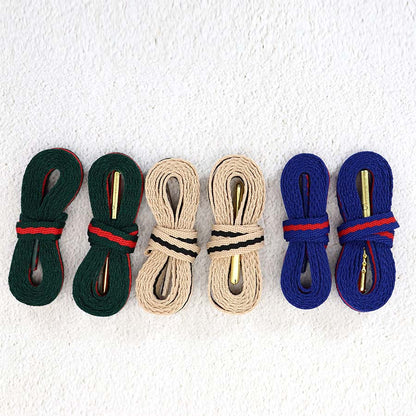 Coolstring 8mm Green Red Ribbon Shoelaces Polyester Flat Laces Single Layer Shoestrings Plastic Tips Metal Aglets for GUCCI Screener Adidas Originals