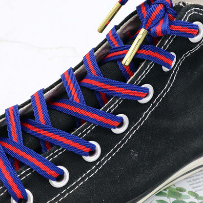 Coolstring 8mm Green Red Ribbon Shoelaces Polyester Flat Laces Single Layer Shoestrings Plastic Tips Metal Aglets for GUCCI Screener Adidas Originals