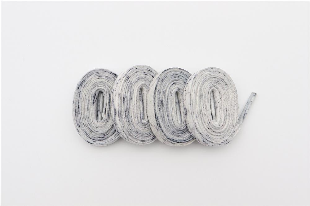 8MM White Black Glacier Frozen Stone Textur Shoelaces Unisex For Zapatillas Mujer Flat Perfect Shoe