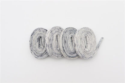 8MM White Black Glacier Frozen Stone Textur Shoelaces Unisex For Zapatillas Mujer Flat Perfect Shoe