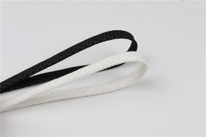 7MM Shoe Accessories Flat Type Black White Reflective Laces Top Shoelaces Glow In The Dark Easy