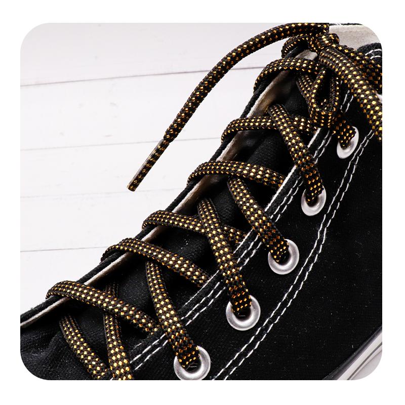 8MM Nice Shoe Accessory Charmed Metallic Yarn Laces Business Women Sneaker Boots Canvas Cords 2021