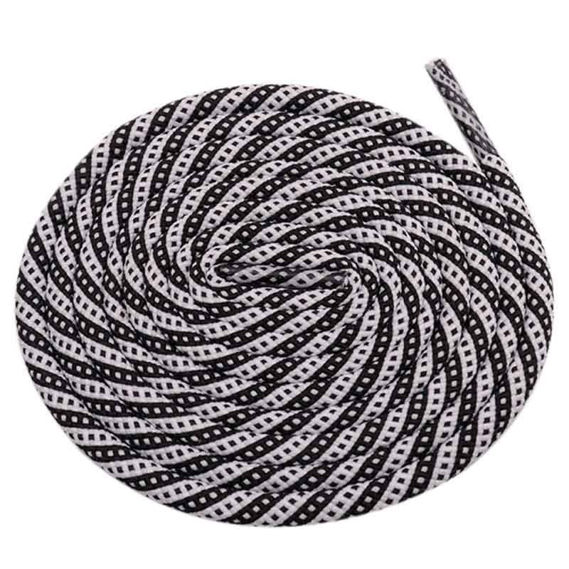 5MM Round Cords Spiral Plaid Polyester Shoelaces For Adult&Kid Men Women Sneaker 2021 Outdoor Sports
