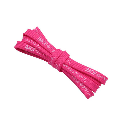7MM Silk Screen Printing Top Shoe Accessories Japanese Letter Canvas Shoelaces Easy Ropes Colorful