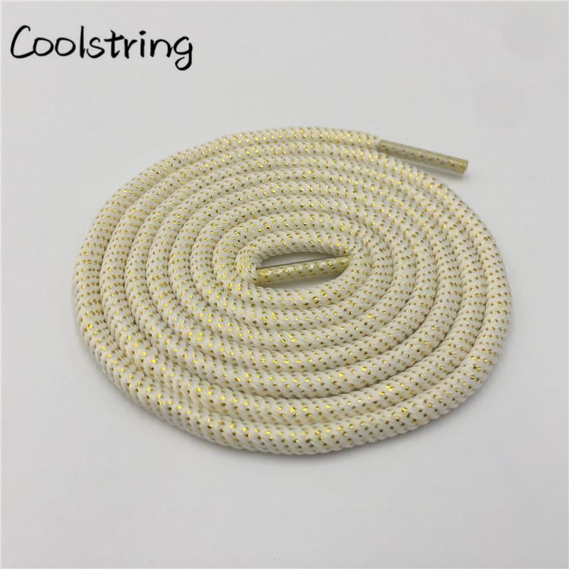 Round Spiral Pattern Shoelaces Glitter Sparkle Shoestrings Unique Flashing Dress Shoe Laces Metallic