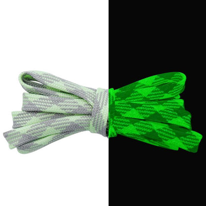 7MM Glow In The Dark Night Luminous Shoelaces Men Women Sneakers Canvas 2021 Boots Trendy Cords For