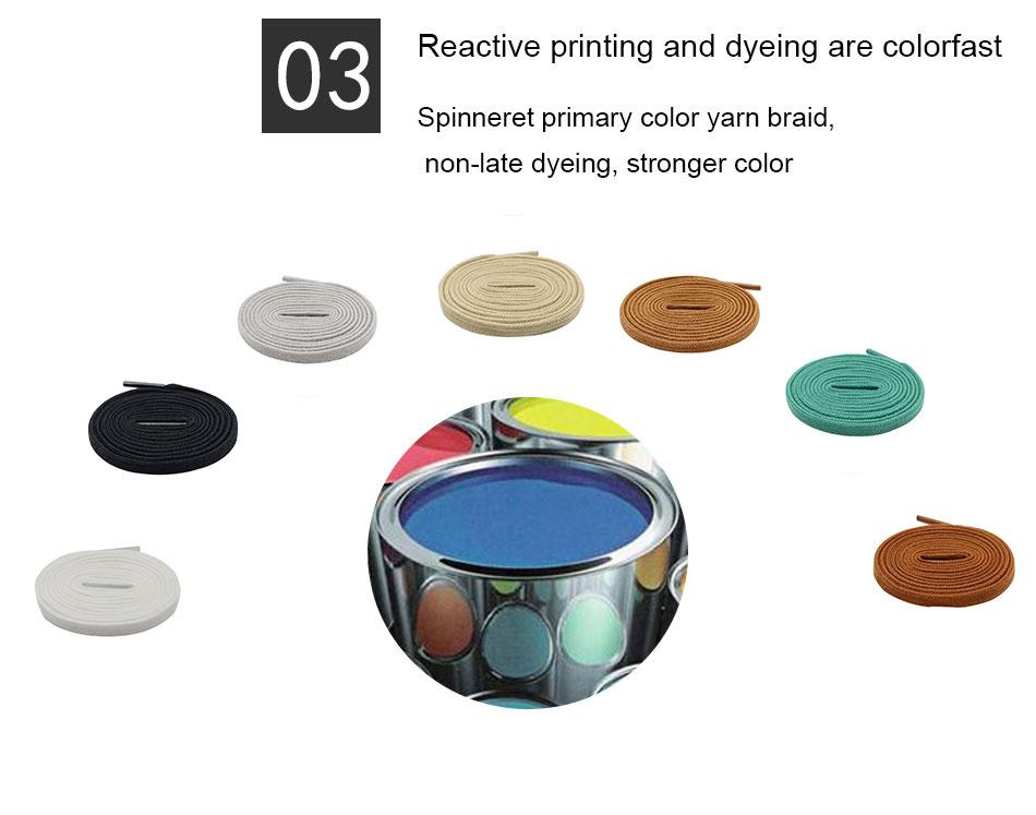 6MM Classic Shoe Accessory Double Layer Polyester Flat Shape Shoelaces 7 Colours For Canvas Boots