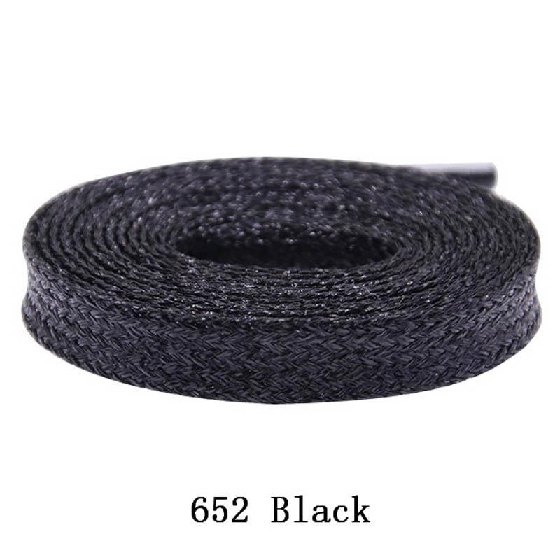 Flat Type Top Metallic Polyester Shoelaces Men Women's Shoe Sneaker 2021 Golden Black Sliver Top