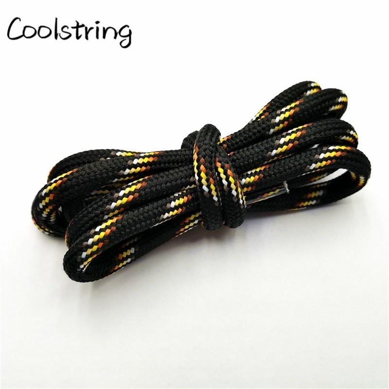 6mm Thick Round Rope Shoelaces Boots Outdoor Sport Casual Round Shoe Lace Colorful Black Drawstring
