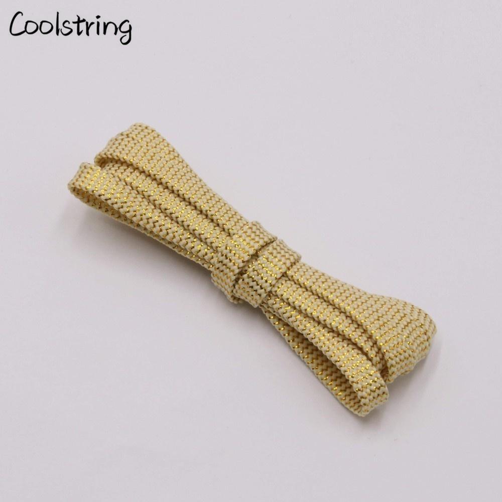 Cool 0.7cm Two Colors Mixed Shiny Gold And Silver Thread Sport Sneakers Flat Shoelaces Bootlaces
