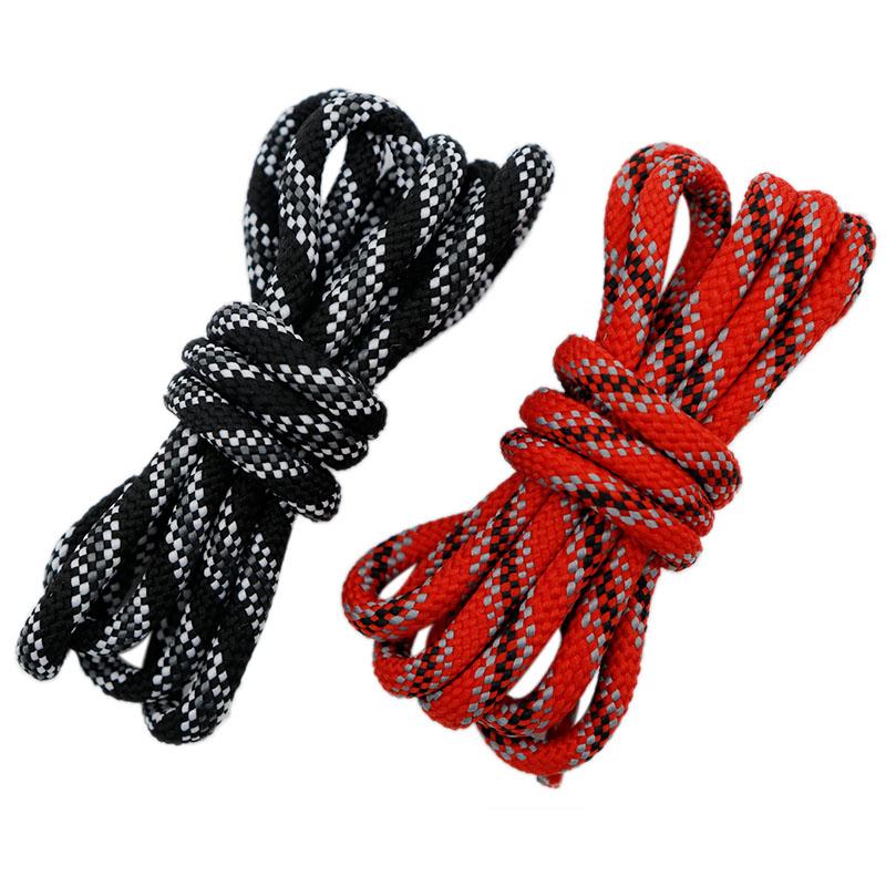 6mm Fat Tri-color Six-twill Round Shoelace Drawstring Waist Sweater Hat Rope Bootlaces Camping