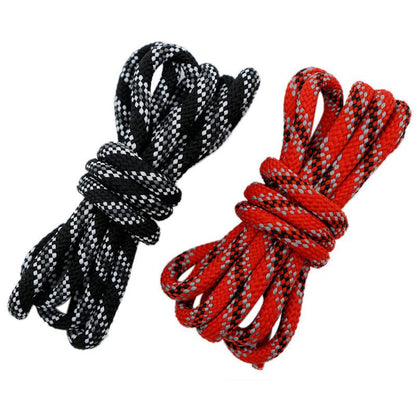 6mm Fat Tri-color Six-twill Round Shoelace Drawstring Waist Sweater Hat Rope Bootlaces Camping