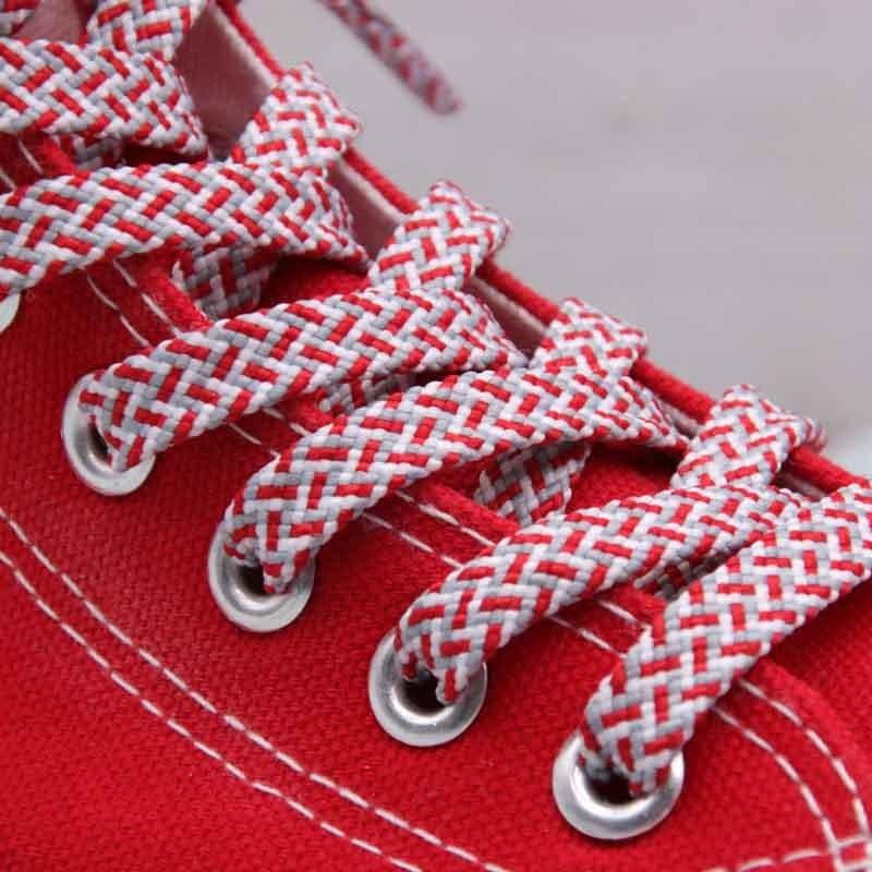 7mm Premium 3 Colorful Flat Polyester Shoelaces For Casual Canvas Men Women Sneaker 2021 Trendy