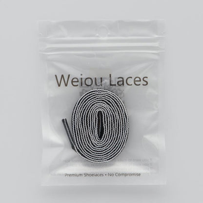 Weiou Special Laces 8MM Refined Machine Production Luxury Quality Cords Black White Unique Shoelaces