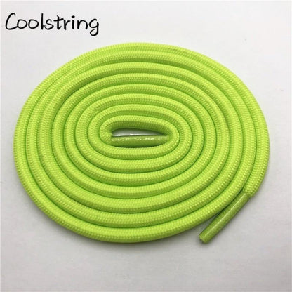 5mm Round Polyester Customized Shoelaces Green Navy Fashion Shoe Laces Extral Long Unisex Women Men