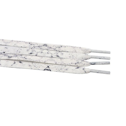 8MM White Black Glacier Frozen Stone Textur Shoelaces Unisex For Zapatillas Mujer Flat Perfect Shoe